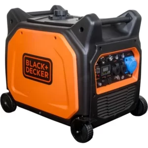 Générateur insonorisé d'inverseur d'essence de BLACK+DECKER 6.5 kW 230V BXGNi6500E (orange)