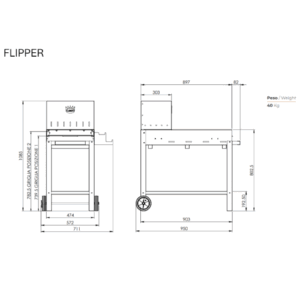 Barbecue au feu de bois Flipper